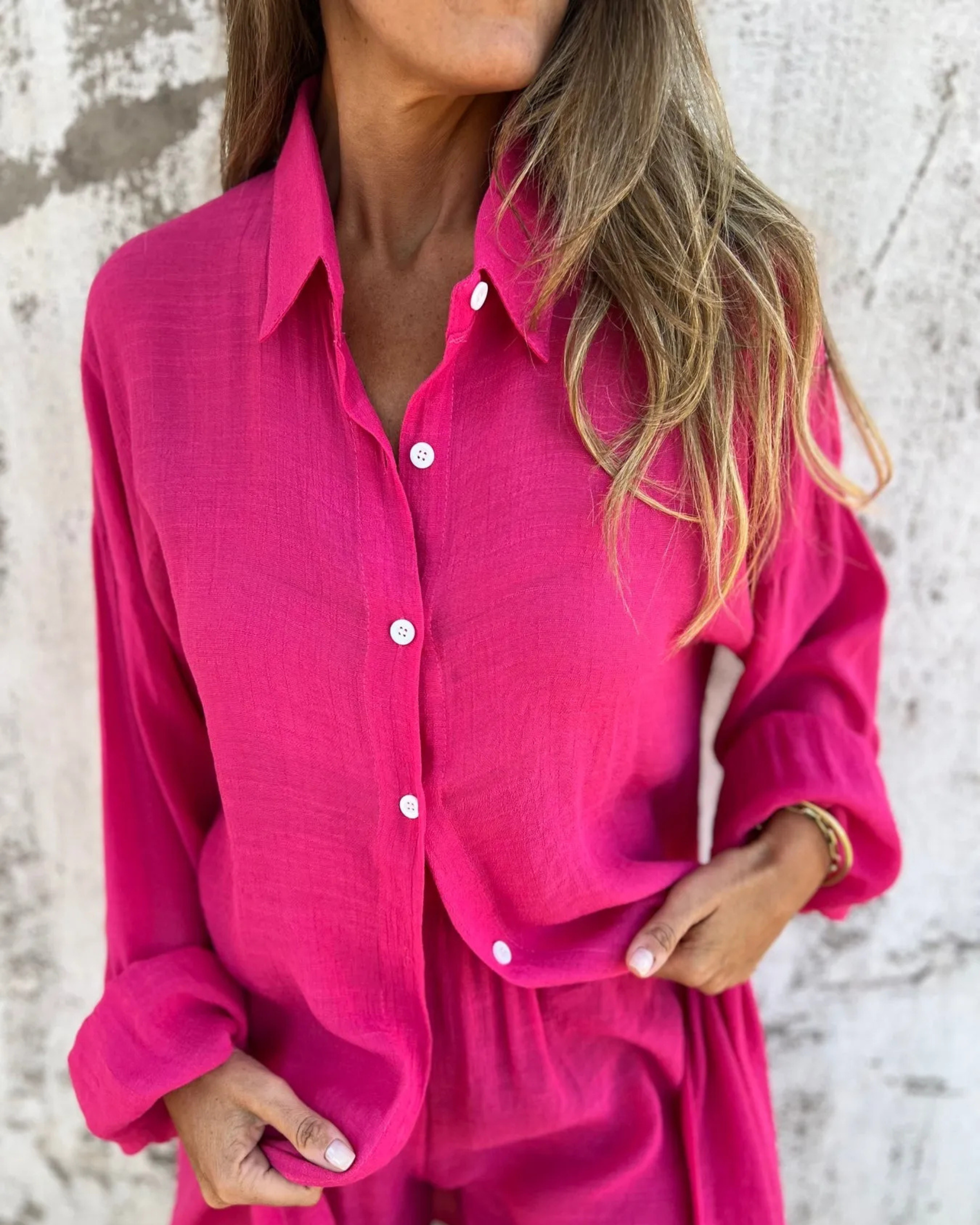 IZELA - Casual Shirt & Shorts Set