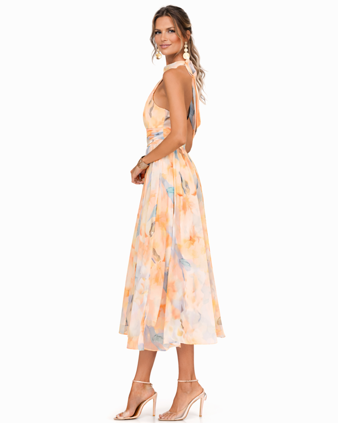 AURORA™ – Watercolor Elegance Dress, Graceful movement with timeless femininity