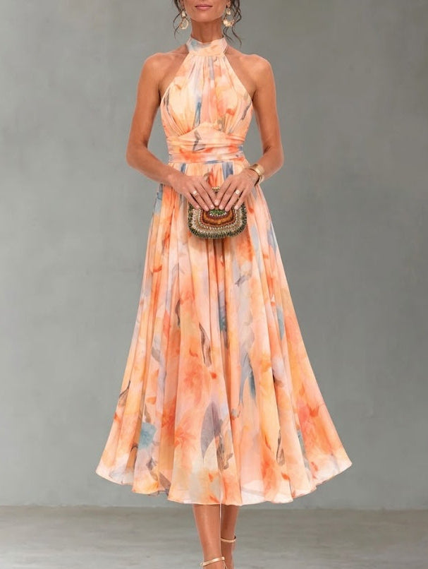 AURORA™ – Watercolor Elegance Dress, Graceful movement with timeless femininity