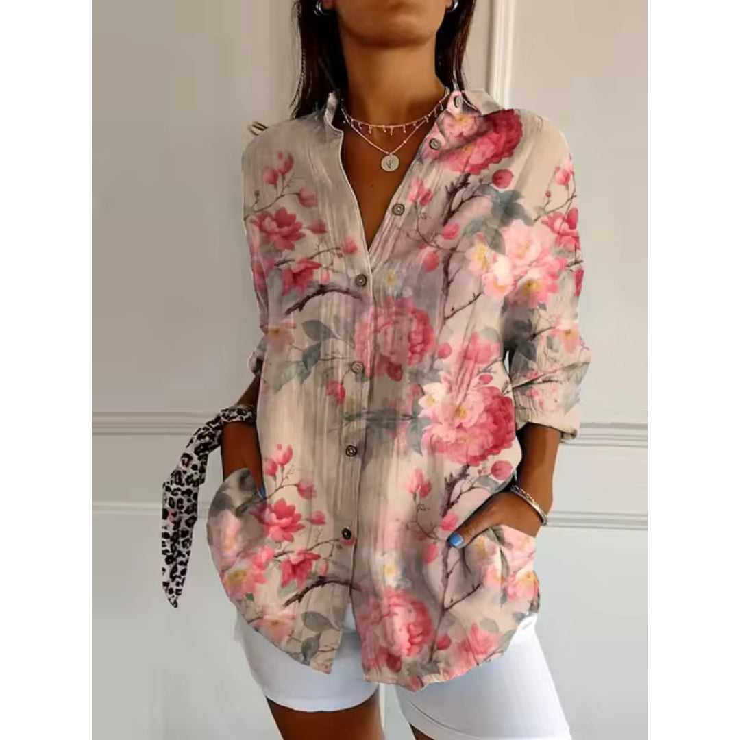 Elizabeth | Floral Serenity Blouse