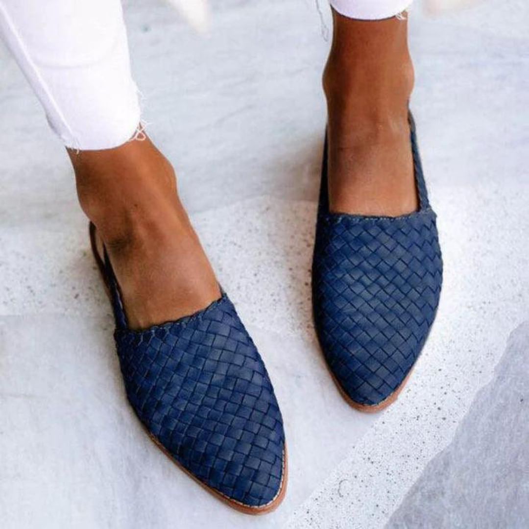 Tiana™ | Elegant Ballerinas in Woven Leather