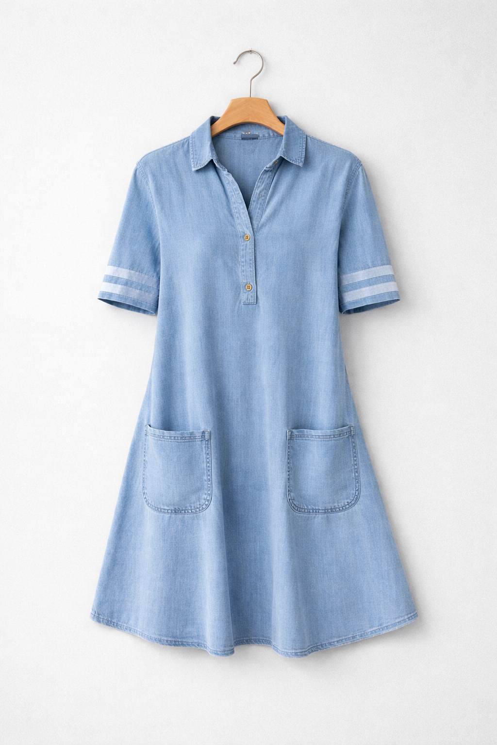 BRETAGNE™ – Relaxed Denim Shirt Dress