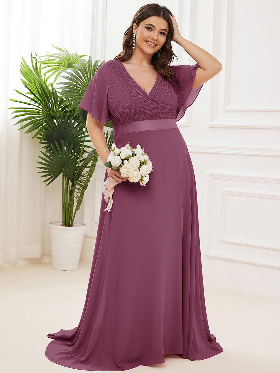 ELEONORE™ – High-Waist Chiffon Bridesmaid Dress