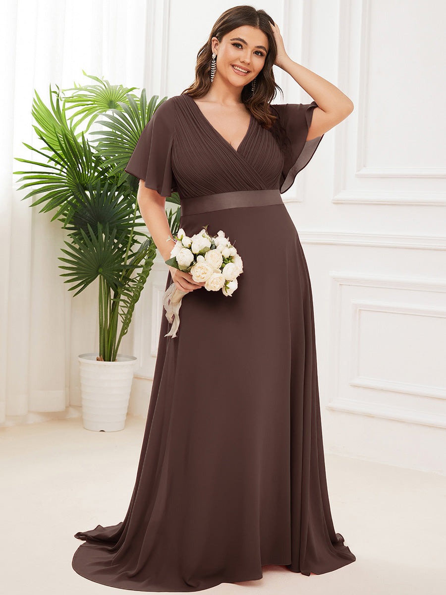 ELEONORE™ – High-Waist Chiffon Bridesmaid Dress