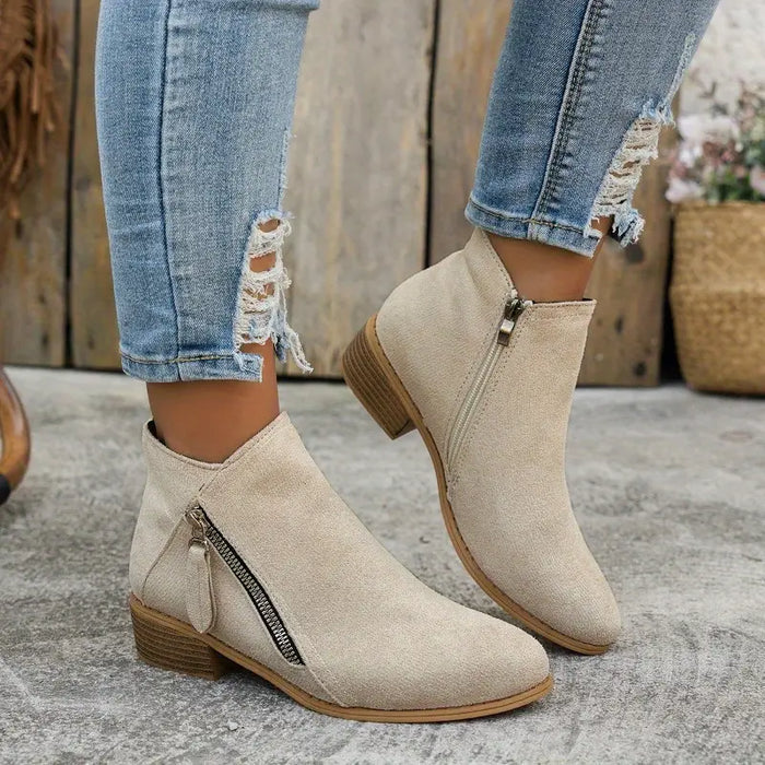Elise™ | Elegant Comfort Ankle Boots in Diamond