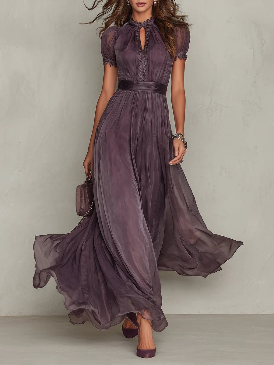 LUNARA™ – Vintage Hollow-Out Maxi Dress