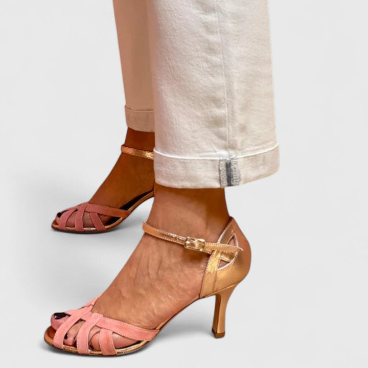 DANARIAH™ – Elegant Cross-Strap Heeled Sandals