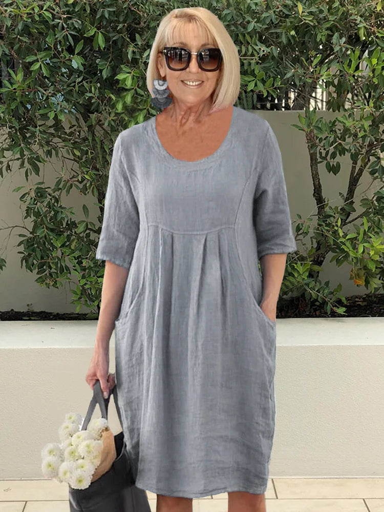 HANNA™ – Oversized Cotton Pocket Dress