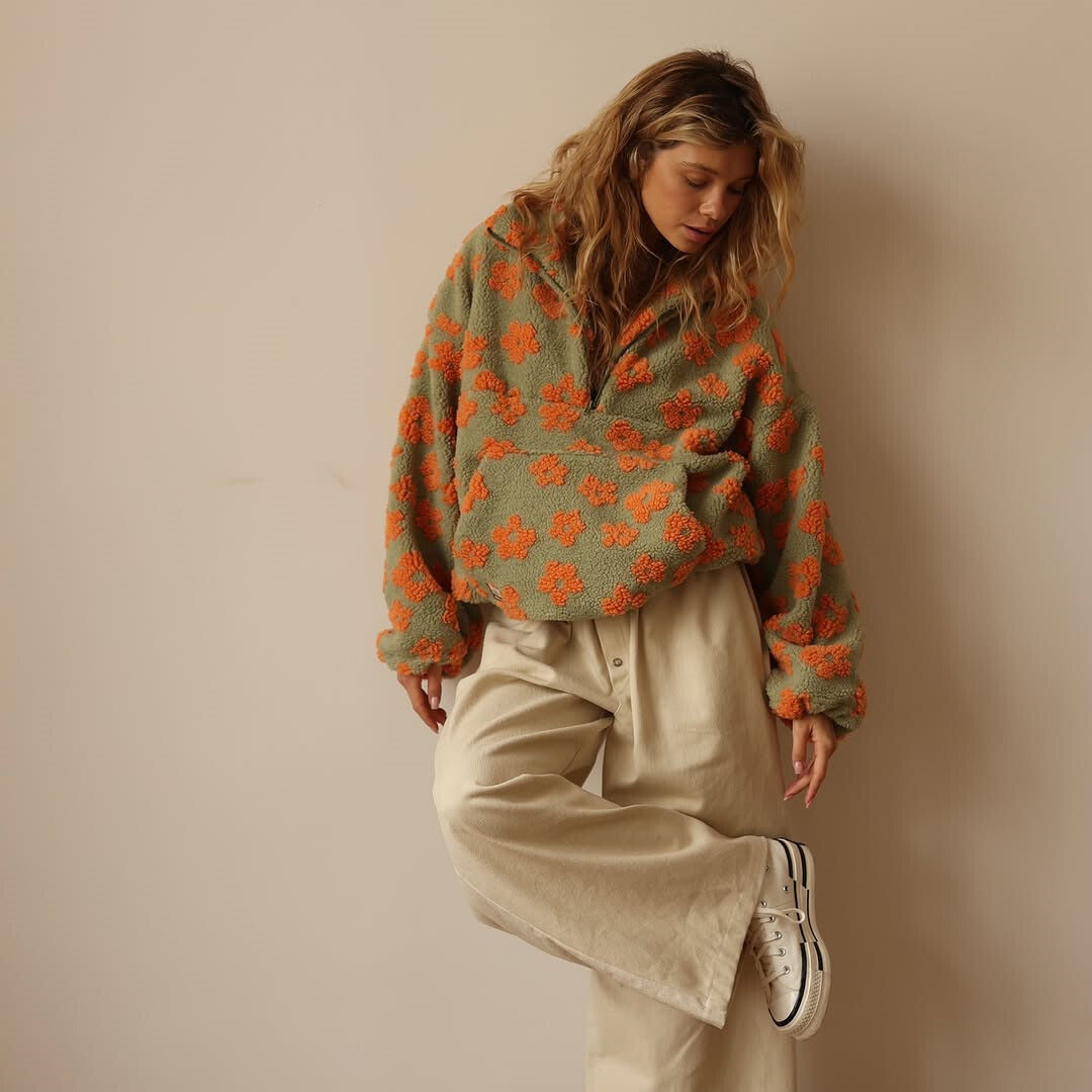 Daisy™ | Floral Sherpa Fleece Jacket
