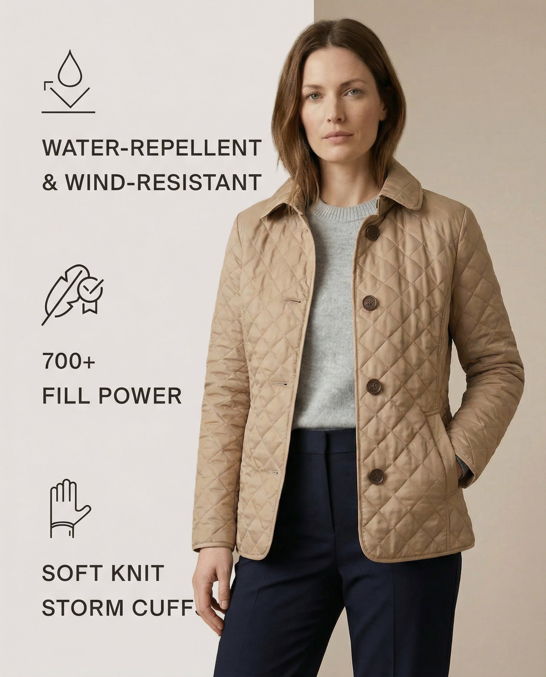 ELENA™ – Quilted Button-Up Jacket