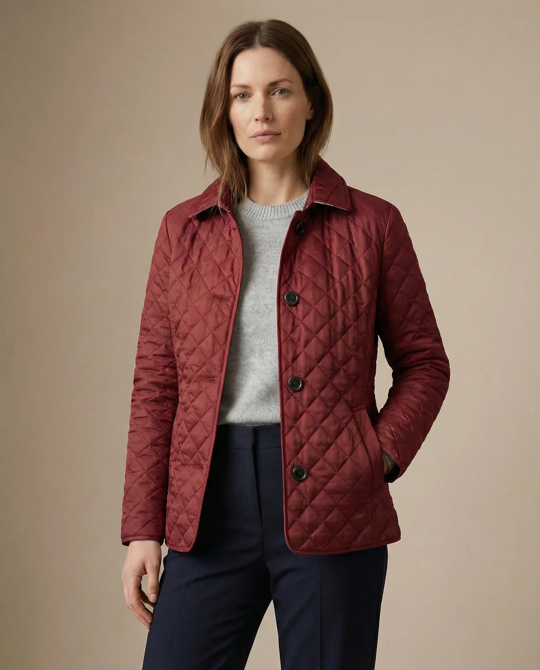 ELENA™ – Quilted Button-Up Jacket