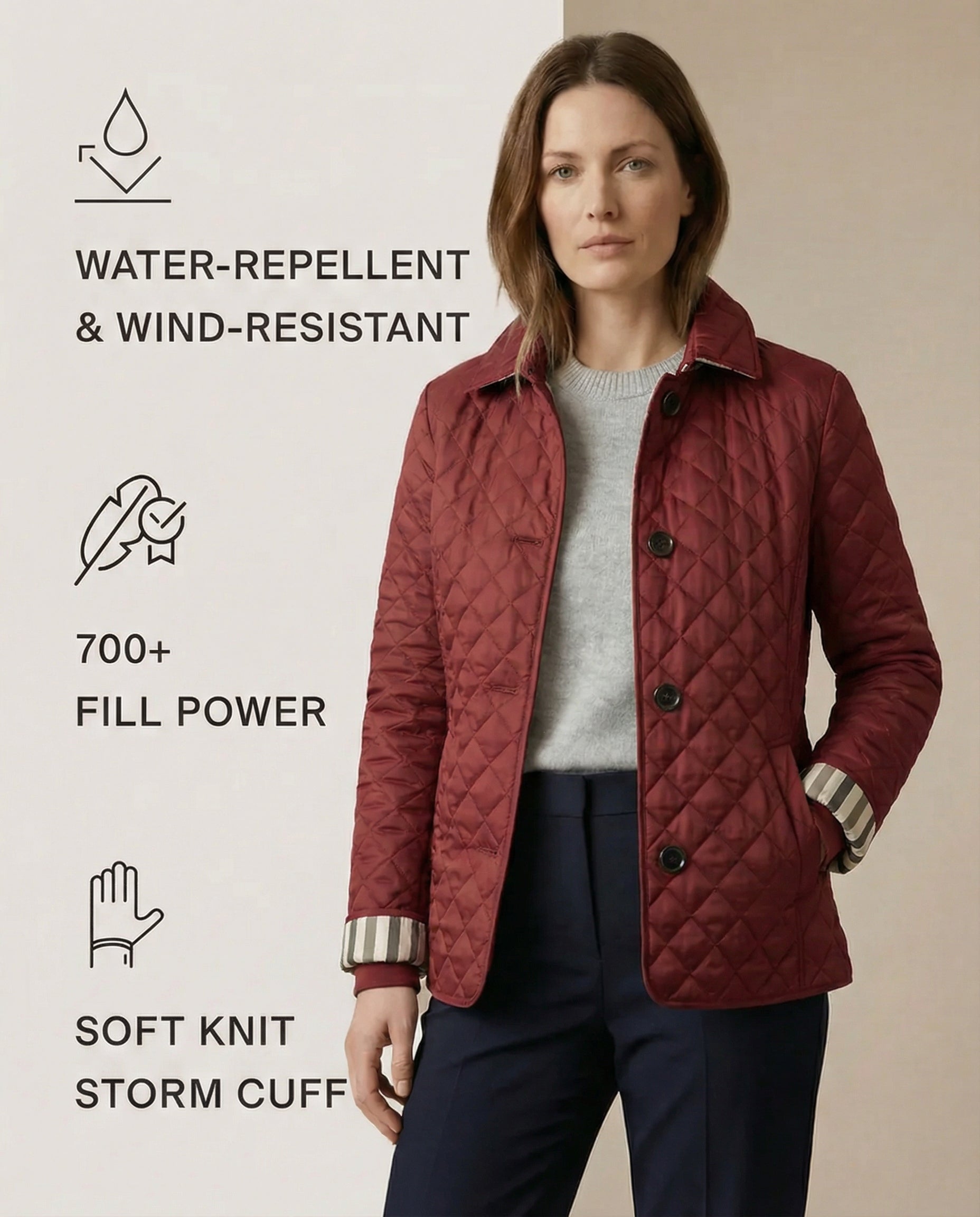 ELENA™ – Quilted Button-Up Jacket