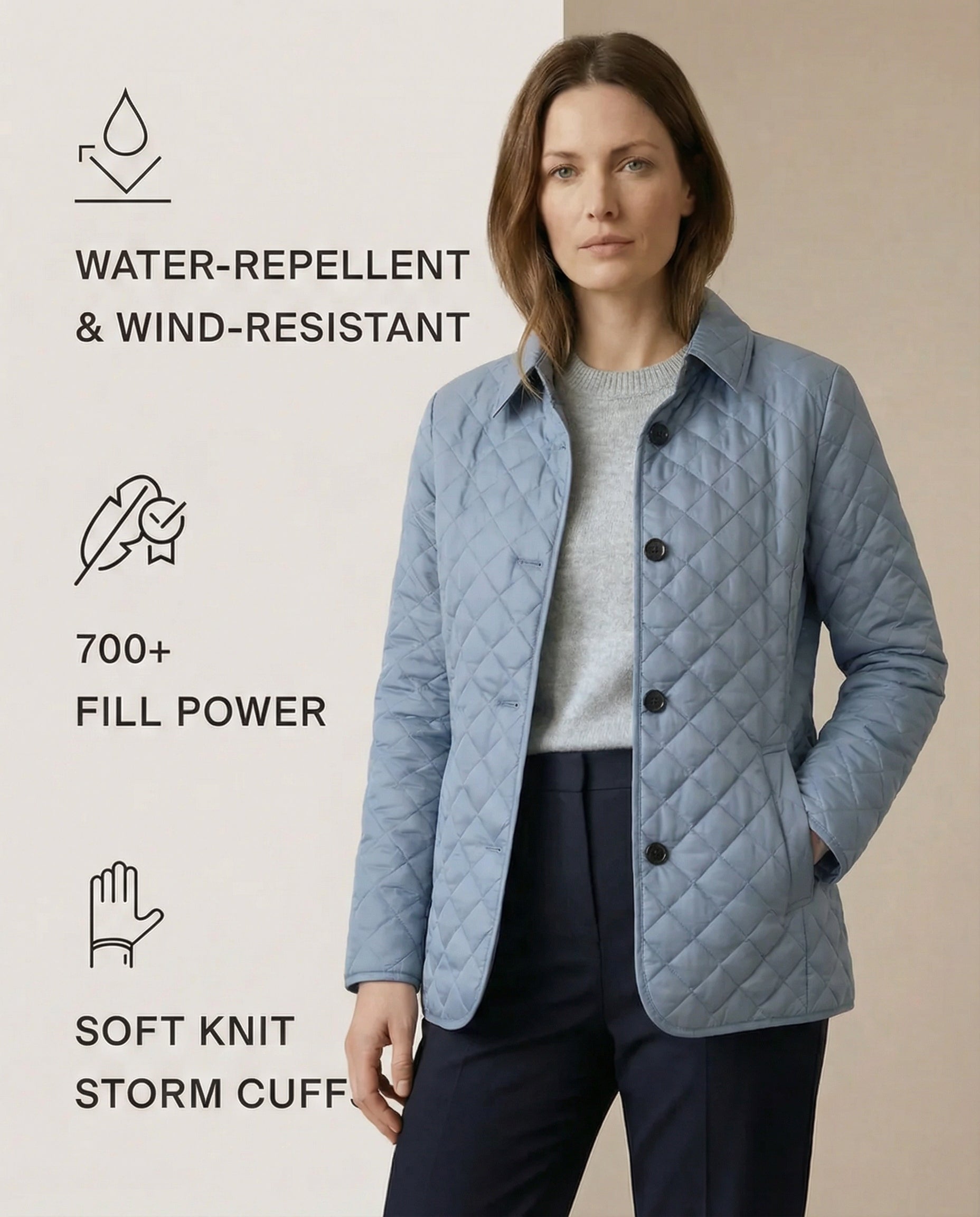 ELENA™ – Quilted Button-Up Jacket