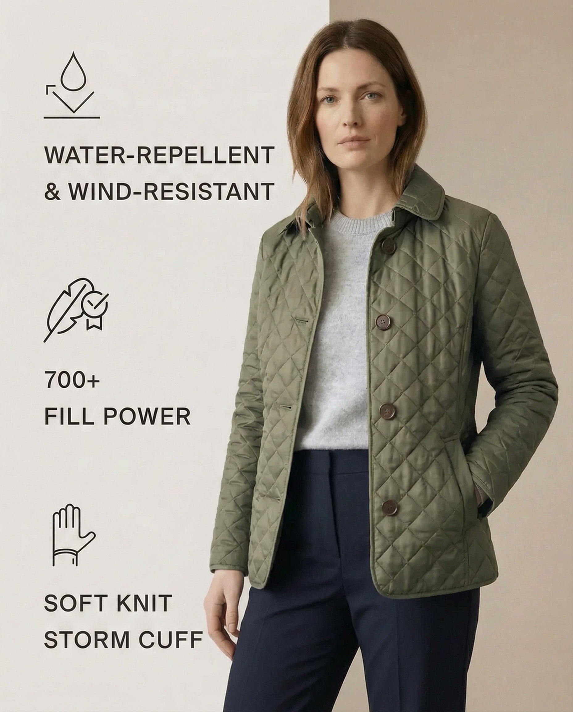 ELENA™ – Quilted Button-Up Jacket