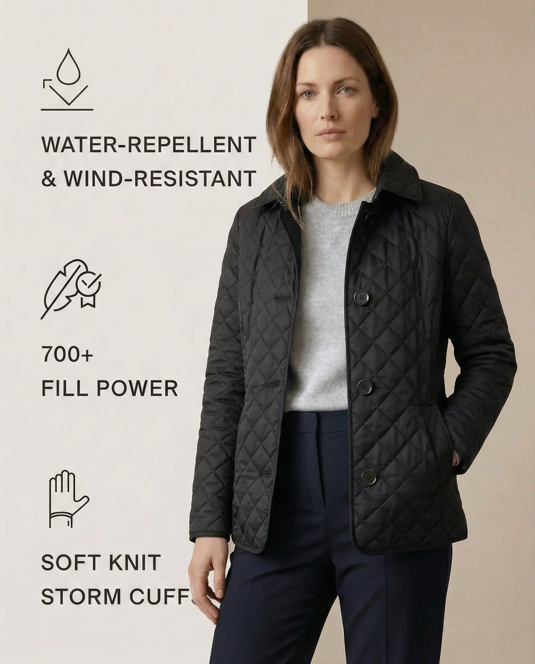 ELENA™ – Quilted Button-Up Jacket