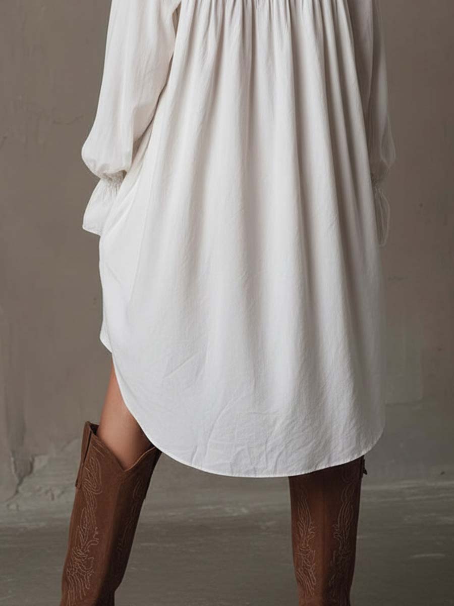 ELARA™ – Lace Irregular Hem Mini Dress