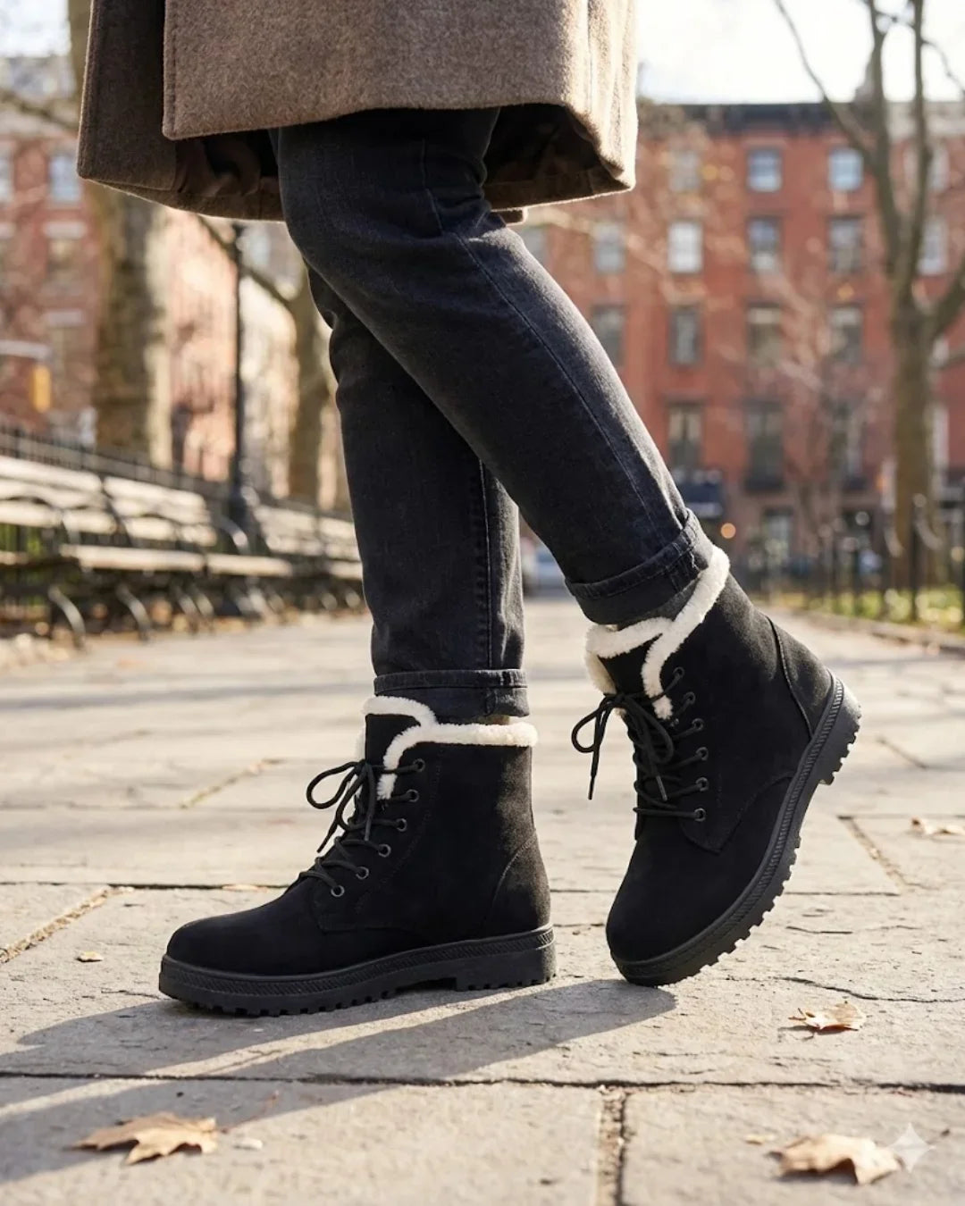 Marietta™ | Lace-Up Fleece-Lined Winter Ankle Boots