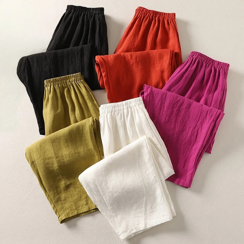 Amalia™ | Women's Cotton & Linen Wide-Leg Pants