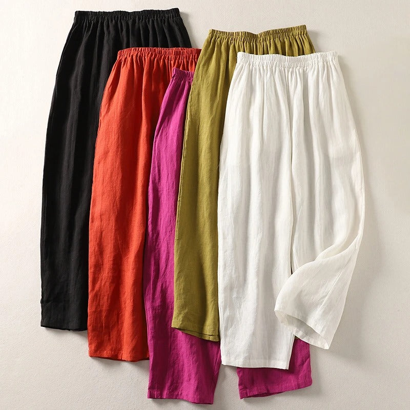 Amalia™ | Women's Cotton & Linen Wide-Leg Pants