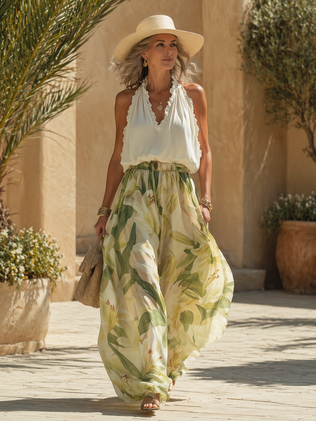 LYSANDRA™ – Floral Halter Two-Piece Set