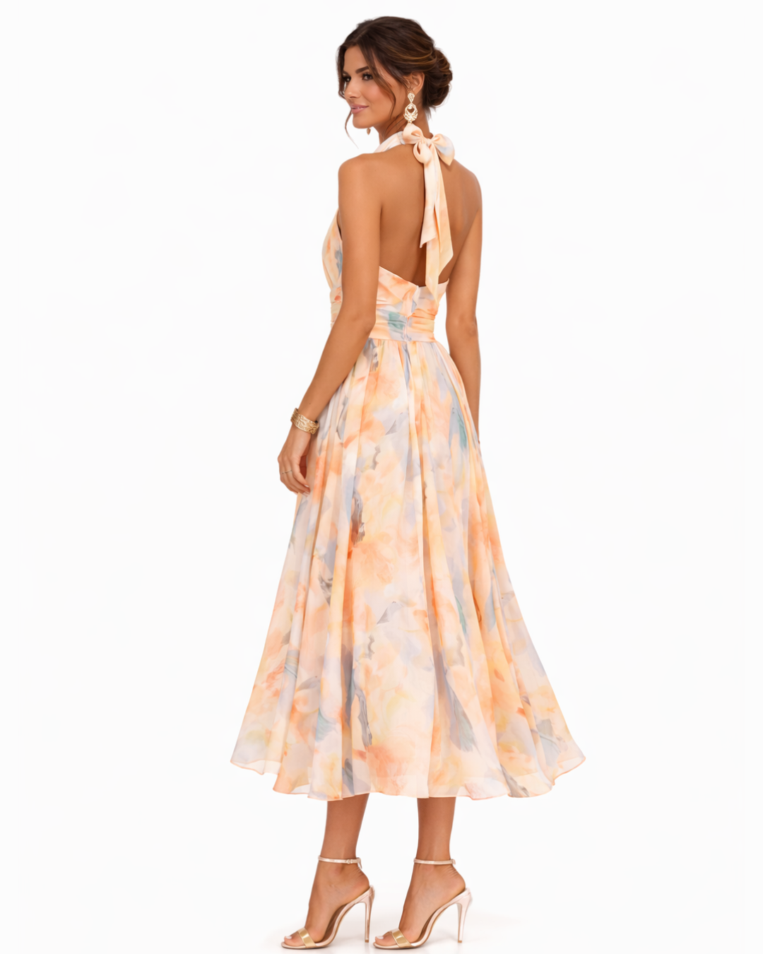 AURORA™ – Watercolor Elegance Dress, Graceful movement with timeless femininity