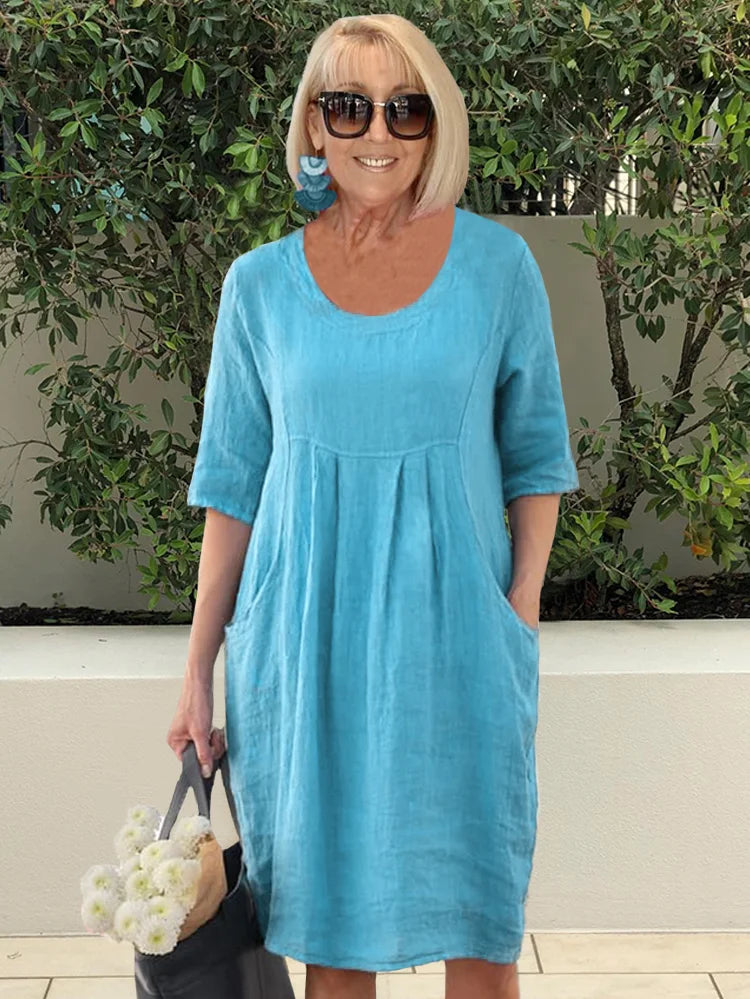 HANNA™ – Oversized Cotton Pocket Dress