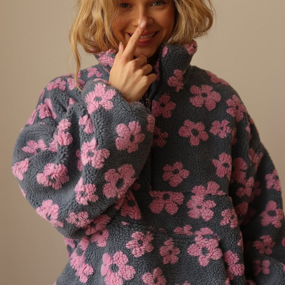 Daisy™ | Floral Sherpa Fleece Jacket