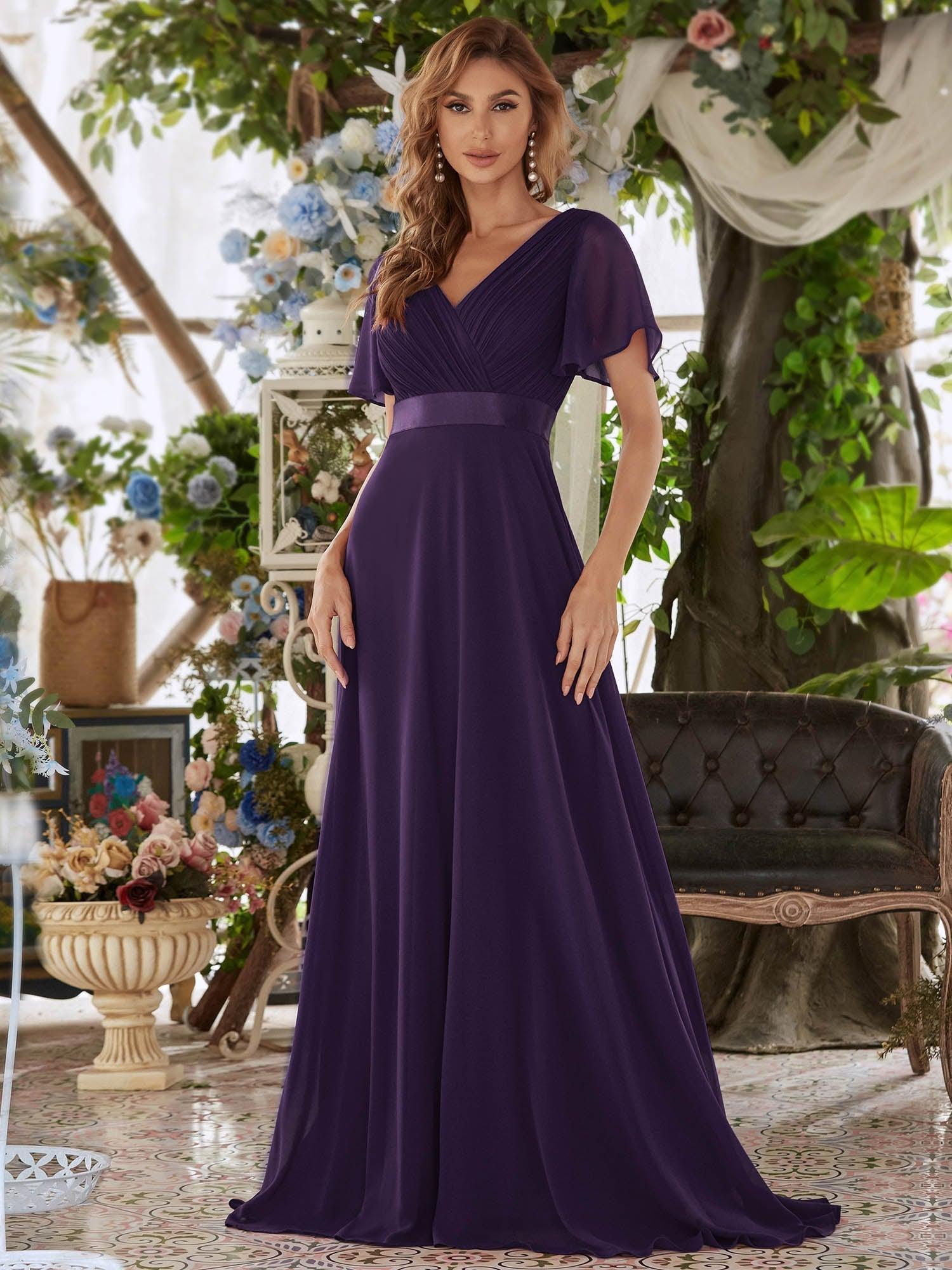 ELEONORE™ – High-Waist Chiffon Bridesmaid Dress