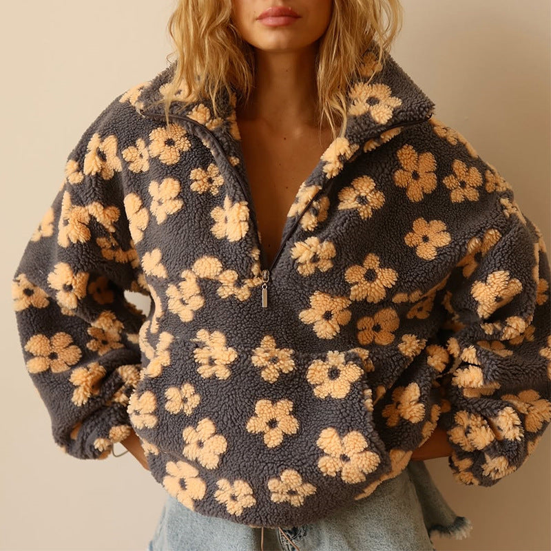 Daisy™ | Floral Sherpa Fleece Jacket