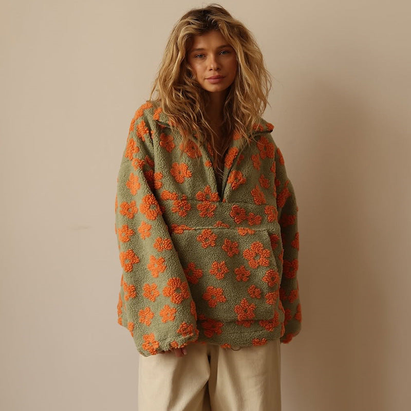 Daisy™ | Floral Sherpa Fleece Jacket