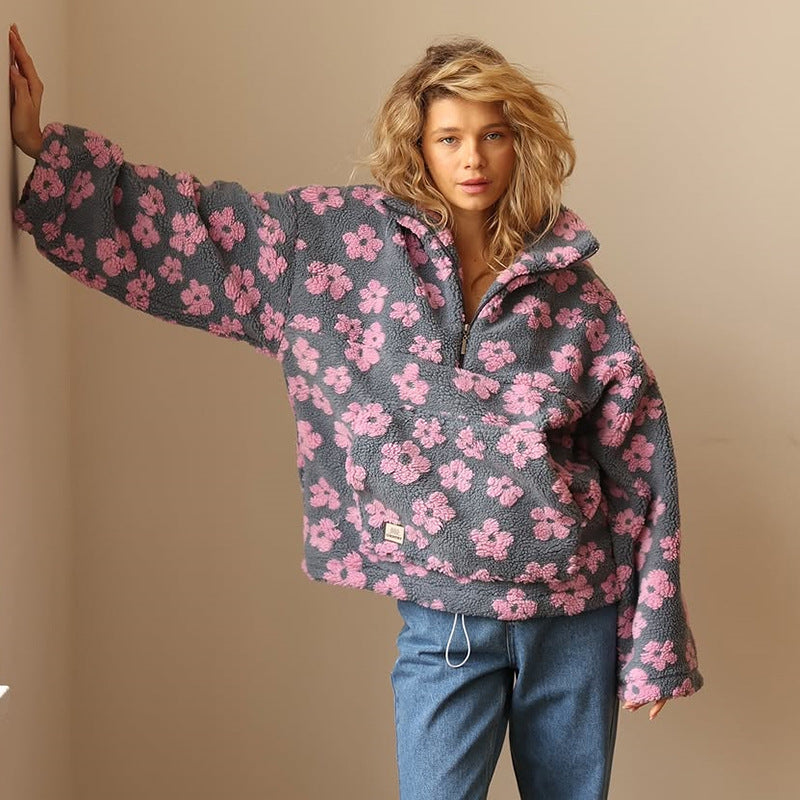 Daisy™ | Floral Sherpa Fleece Jacket