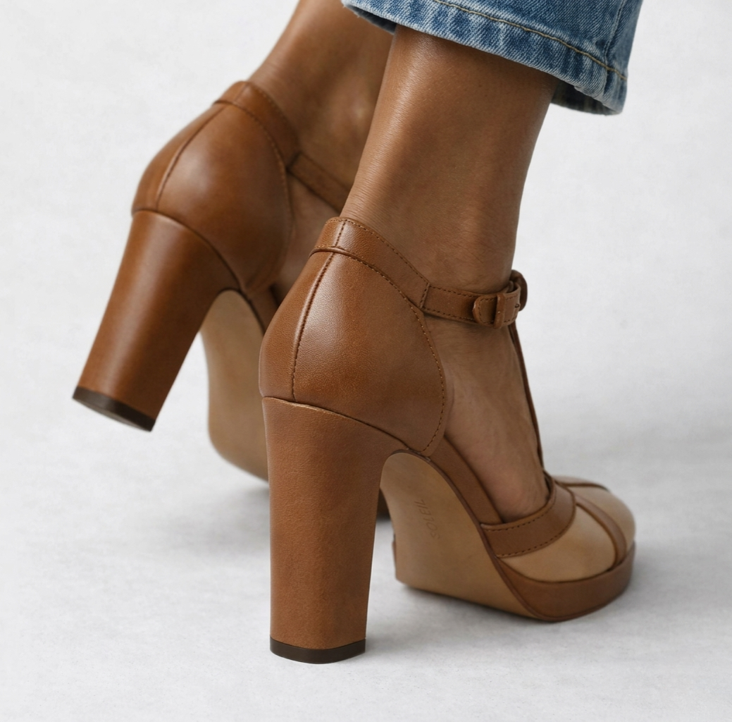 MAËLYNE™ – Retro Strap Comfort Heels