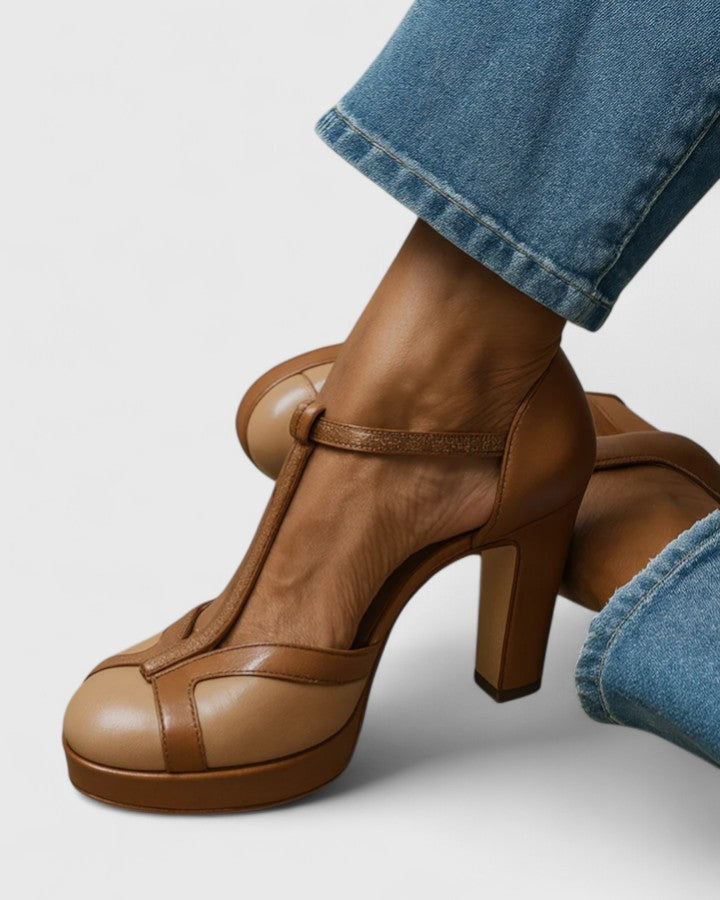 MAËLYNE™ – Retro Strap Comfort Heels