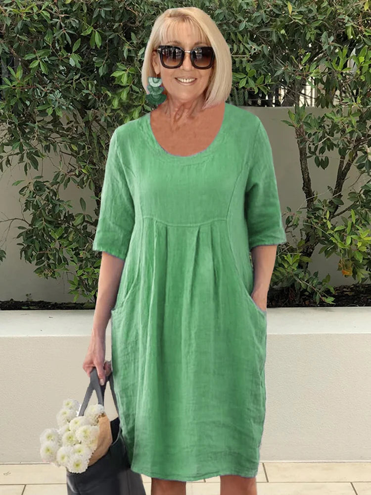 HANNA™ – Oversized Cotton Pocket Dress